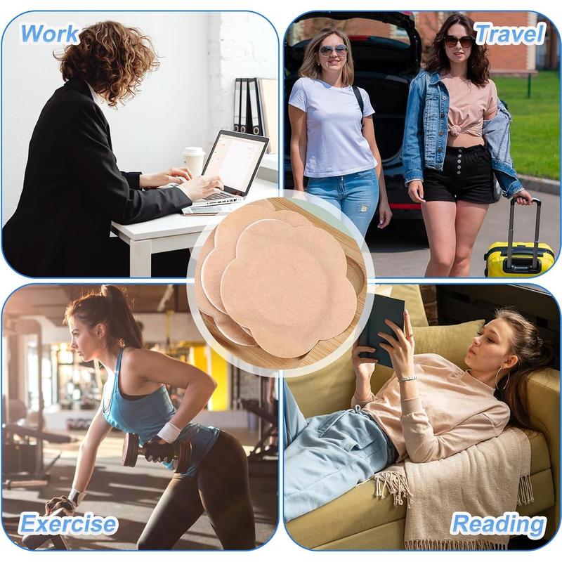 🏆Flash Sale⚡ 50K+ SOLD! Almost Gone-💥50pcs Pack Wrap for Belly Button, Self-Adhesive Patches Cover Patch Organic Disposable Spunlace Cloth Highly Absorbent Pad with Cotton, Oil Not Included (Skin Color)