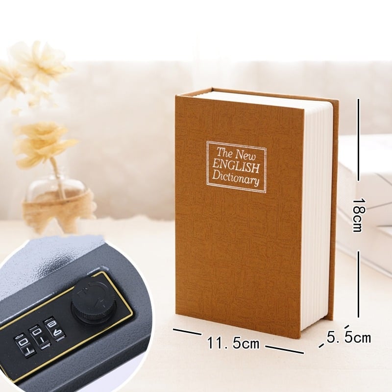š„2026 NEW ARRIVALš„Simulated Book Safe, Combination Book-style Cash Lock Box, Secret Hidden Storage Box