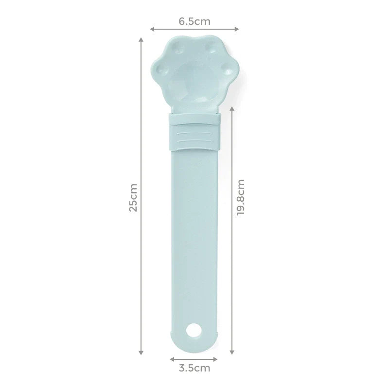 ๐ Cute Paw Shaped Cat Treat Squeeze Spoon | No Waste Pet Snack Feeder ๐