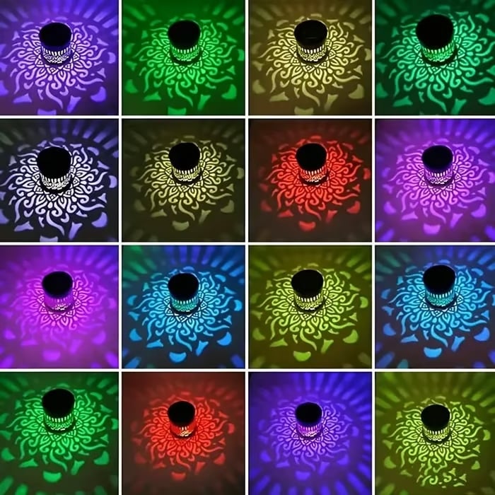¡MÁS DE 65 MIL VENDIDOS!✨Luz de pared solar Mandala | Lámpara proyectora para jardín y valla exterior 🪐🌌