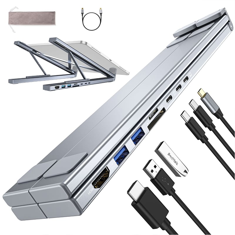 ⚡🔥 Soporte para portátil USB-C 8 en 1, ¡los mejores regalos!💻