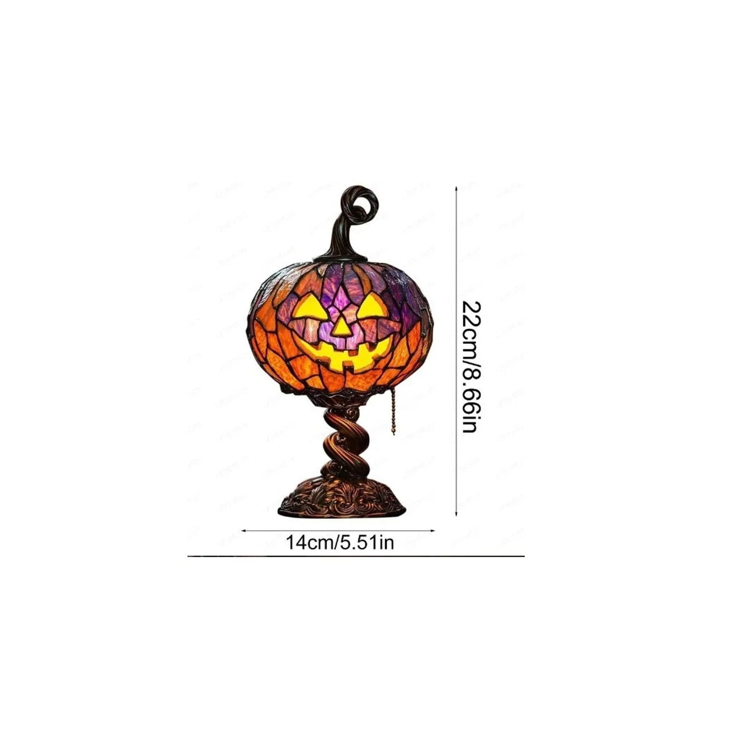 🎉Halloween Stained Glass Style Pumpkin Table Lamp