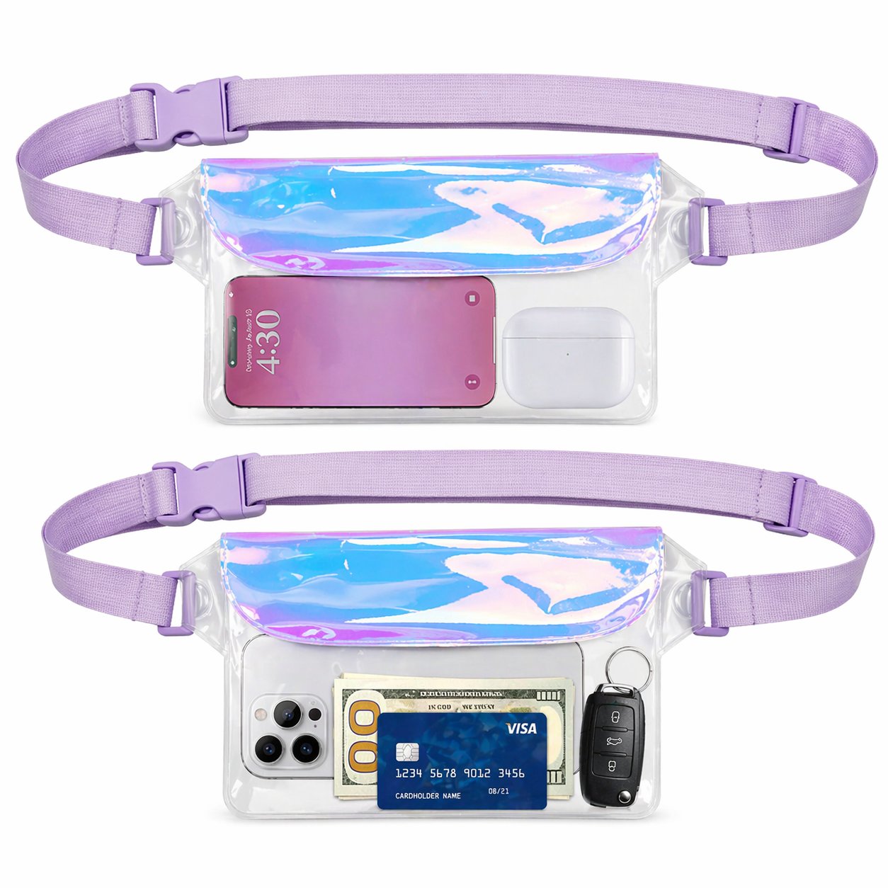 ๐ 49% OFF-๐ Clear Waterproof Fanny Pack 2-Pack โSecure, and Ready for All Your Water Activities