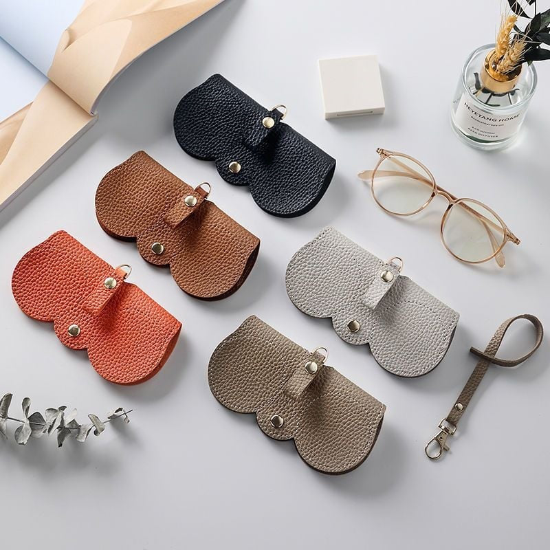 ✨Bolsa para gafas de sol de cuero sintético suave👓️