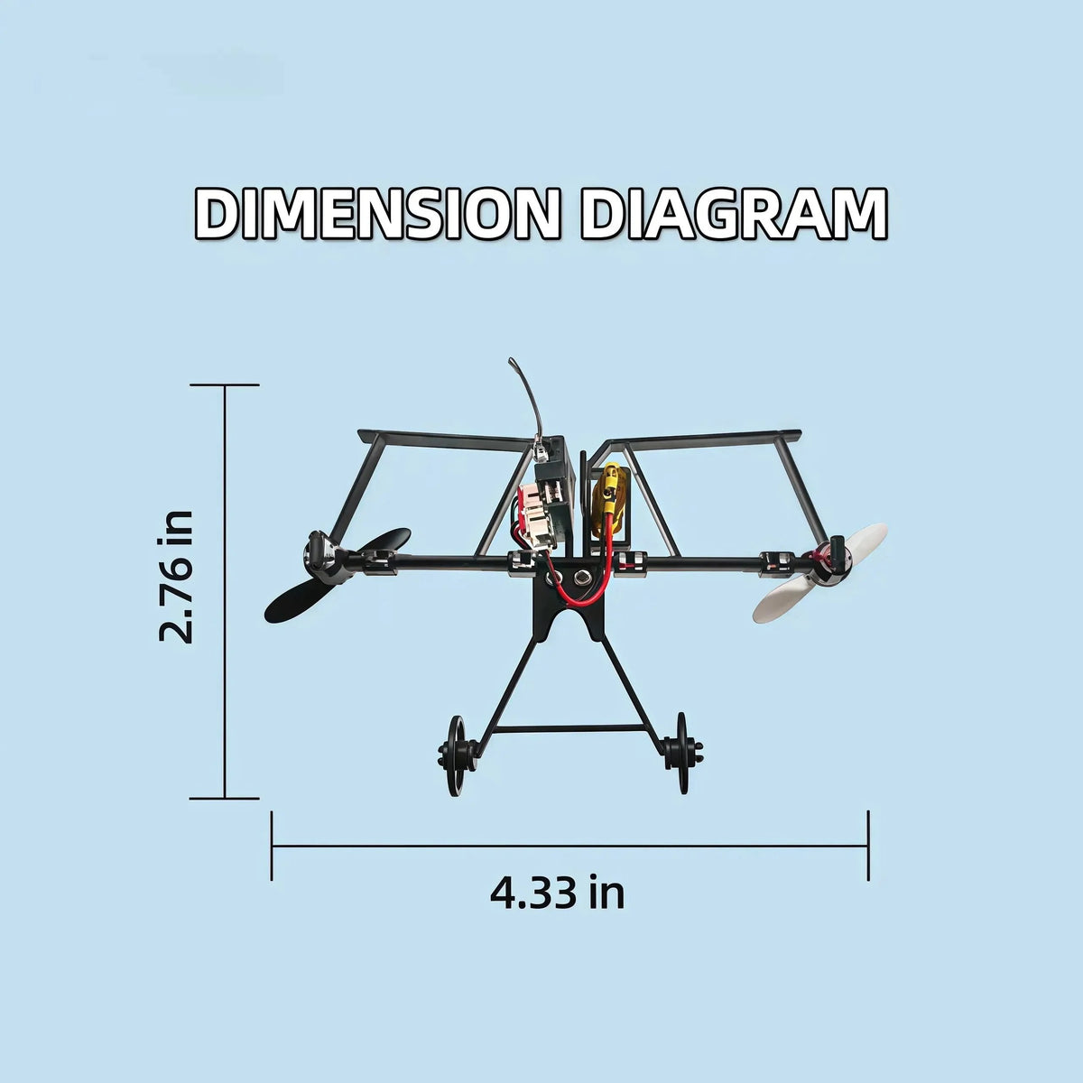 Power-Up RC Paper Airplane Kit with Gyro Stabilizer – DIY Electric Remote Control Plane with Dual Propellers, Lightweight Foldable Flying STEM Toy