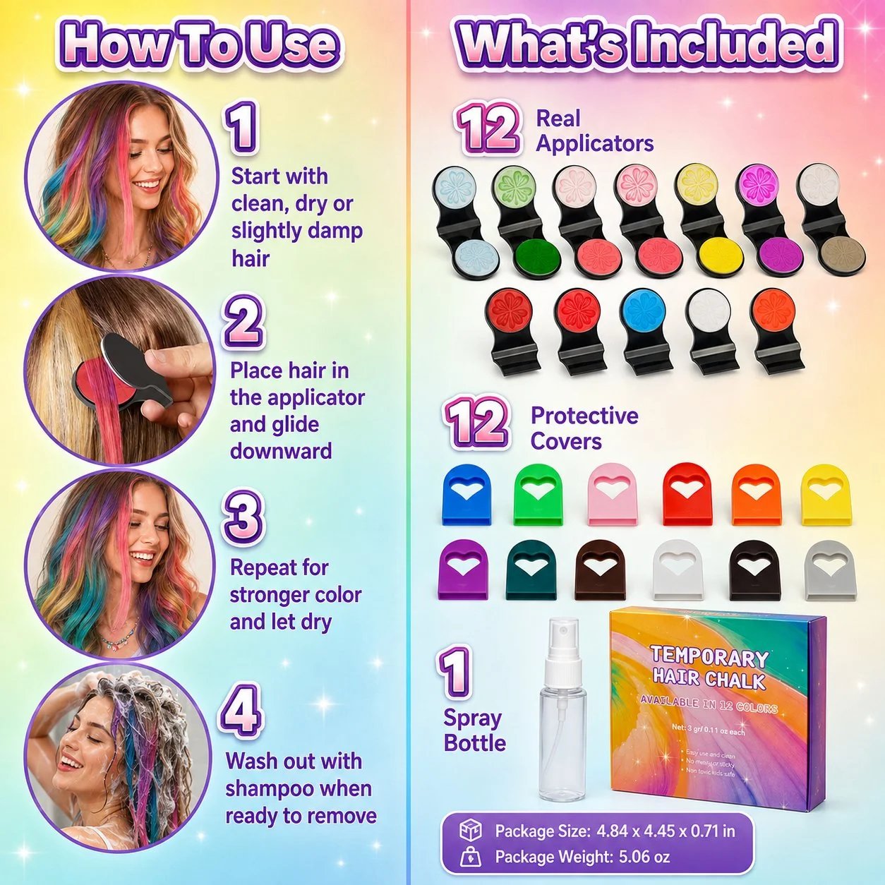 π₯50% OFF - π12-Color Temporary Hair Chalk Applicator Set