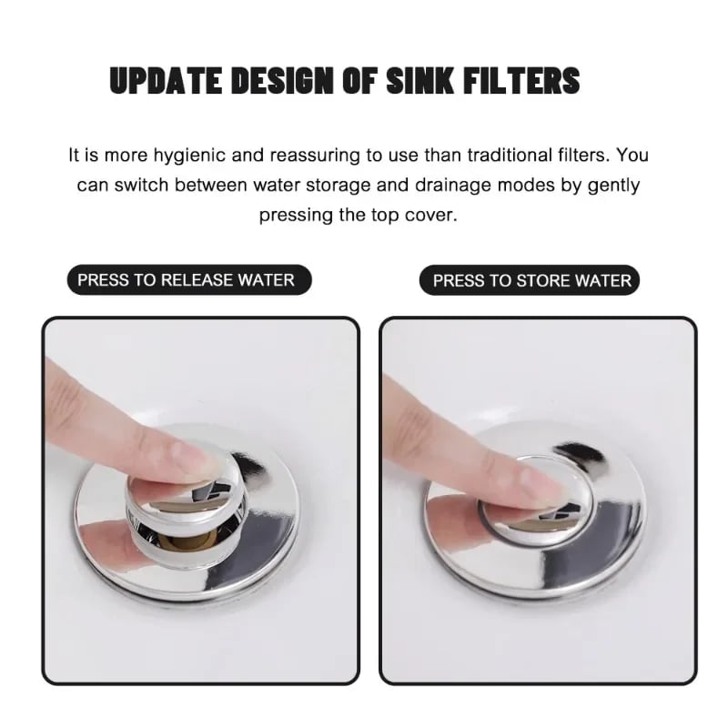 🔥Tapón universal 2 en 1 para lavabo de baño/cocina