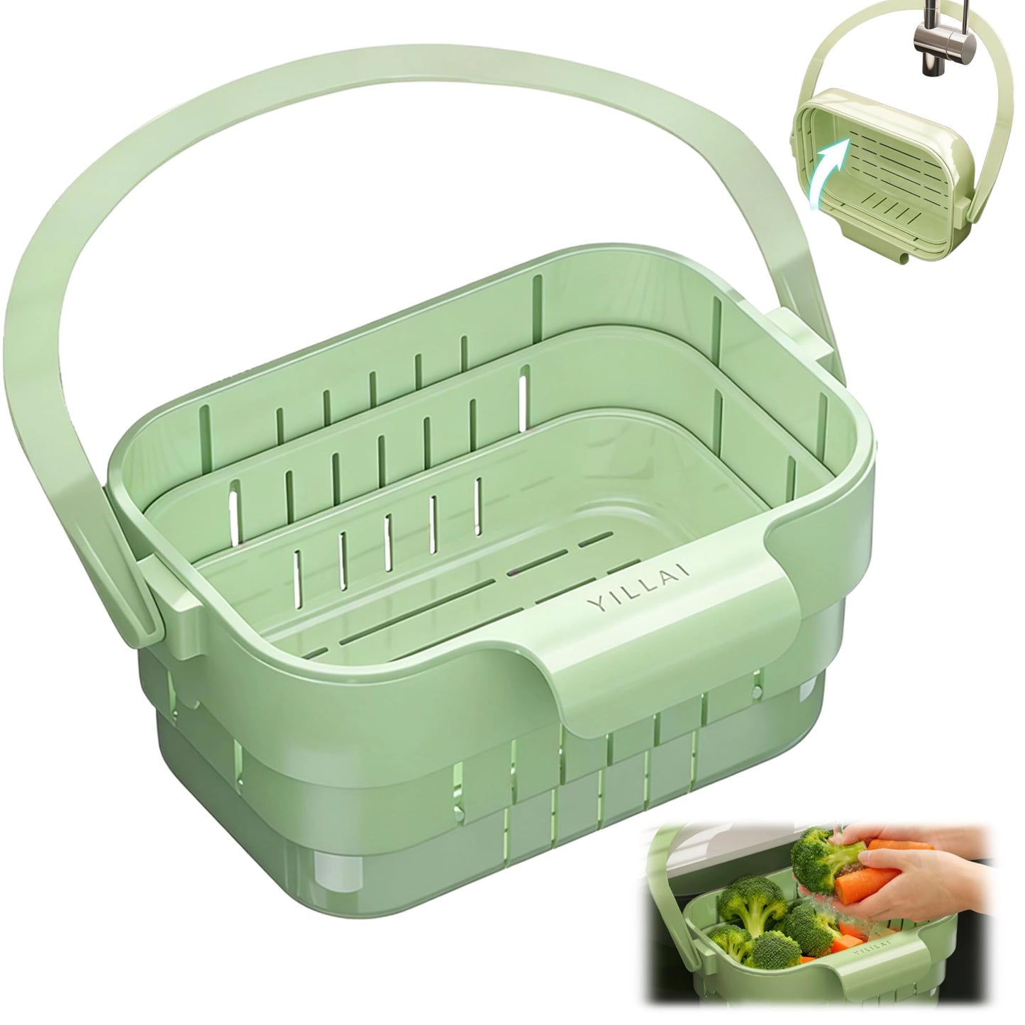 2026 Upgraded Foldable Kitchen Sink Strainer Basket