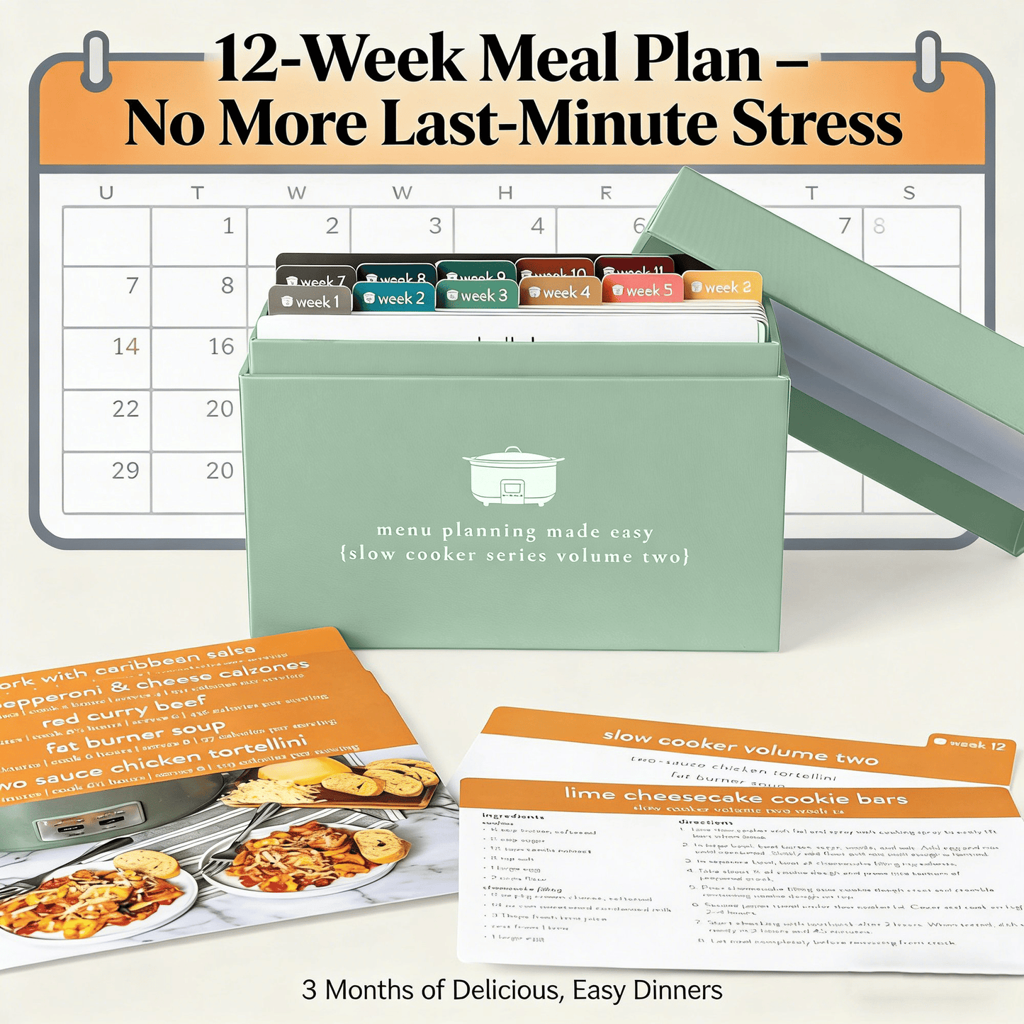 🍽️ Meal Planning Kit with 103 Photo Recipe Cards(Without a gift or present.)