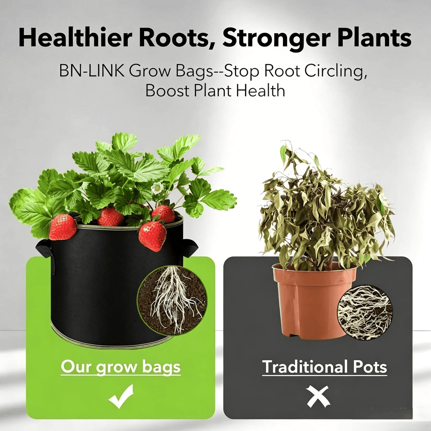 🌱 Paquete de 5 – Macetas de tela para cultivo de 5 galones – Bolsas de aireación resistentes con asas para verduras,, flores y frutas 🪴