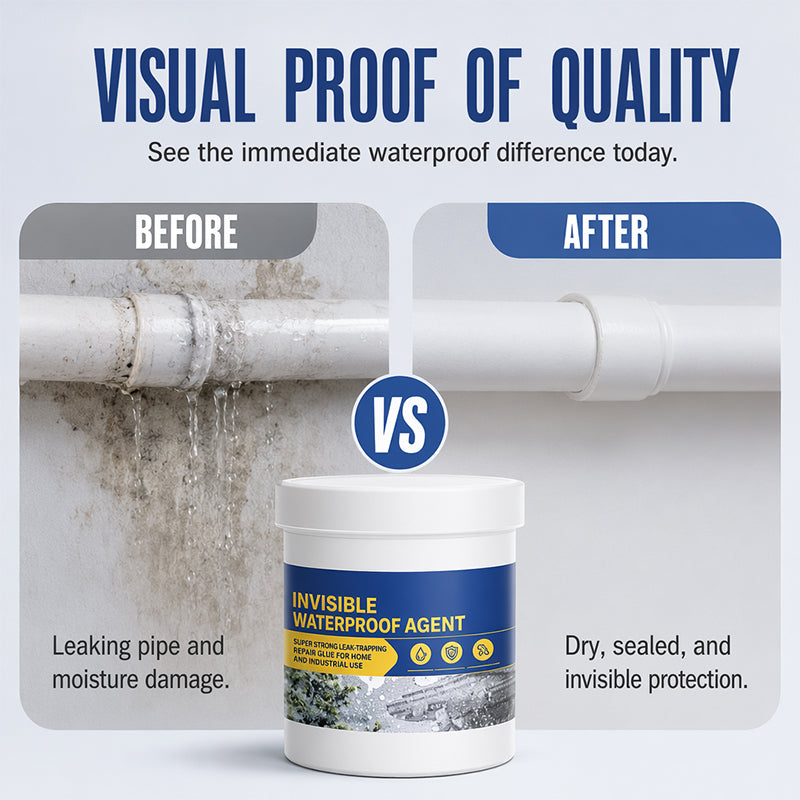 π₯³2026 HOT SALEπ₯³π50K+ SOLD!π§π‘οΈ 50% OFF! Invisible Waterproof Sealant β Crystal clear, dries undetectable on tiles, marble & wood. Stops roof, wall & sink leaks β no more ugly white patches! β¨π