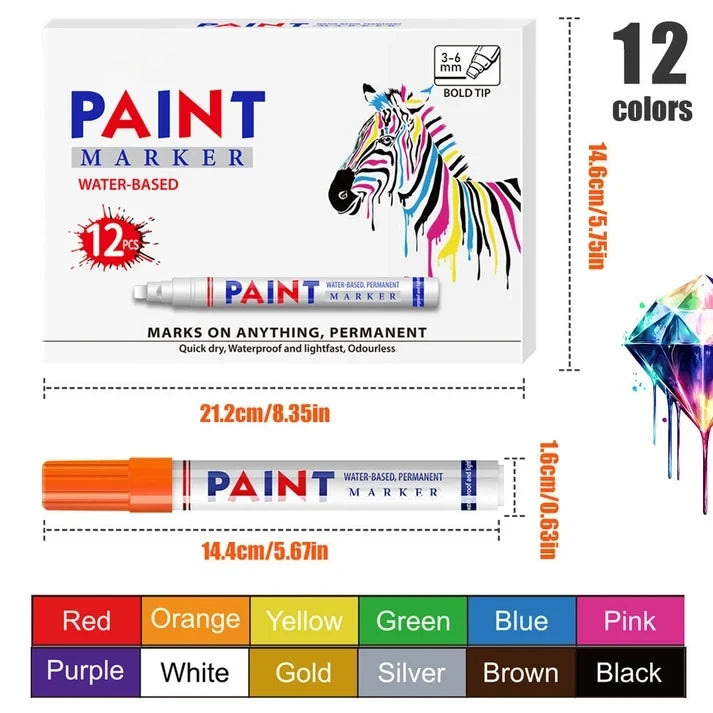 Waterproof Paint Marker Set