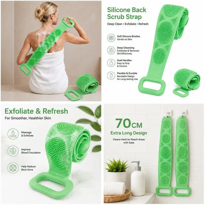 Silicone Bath Brush with Long Handle🚿✨