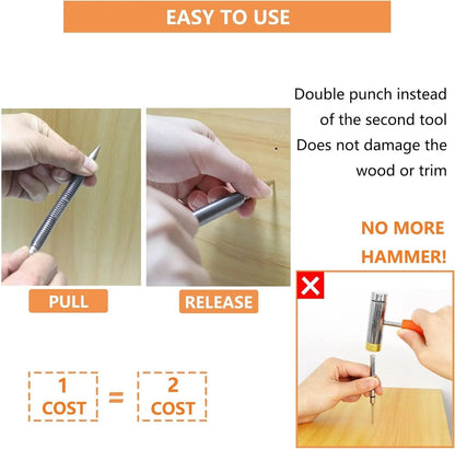 Spring Tool Nail.No more hammering, which can damage Hammerless Nail.