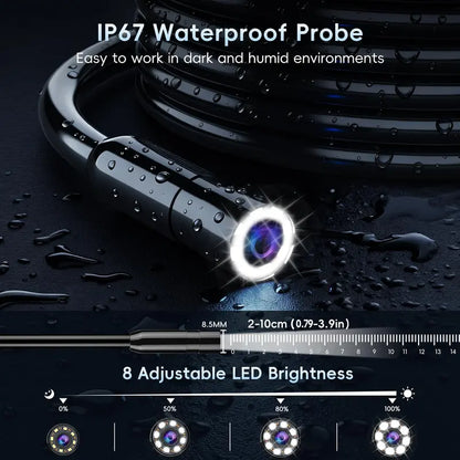 Borescope Camera with Light，For Sewer, Drain, Pipe Inspection