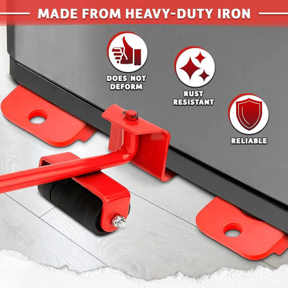 Heavy Furniture Moving Set – Lift & Slide Furniture Easily, 600Lbs Capacity Floor Protection Tool