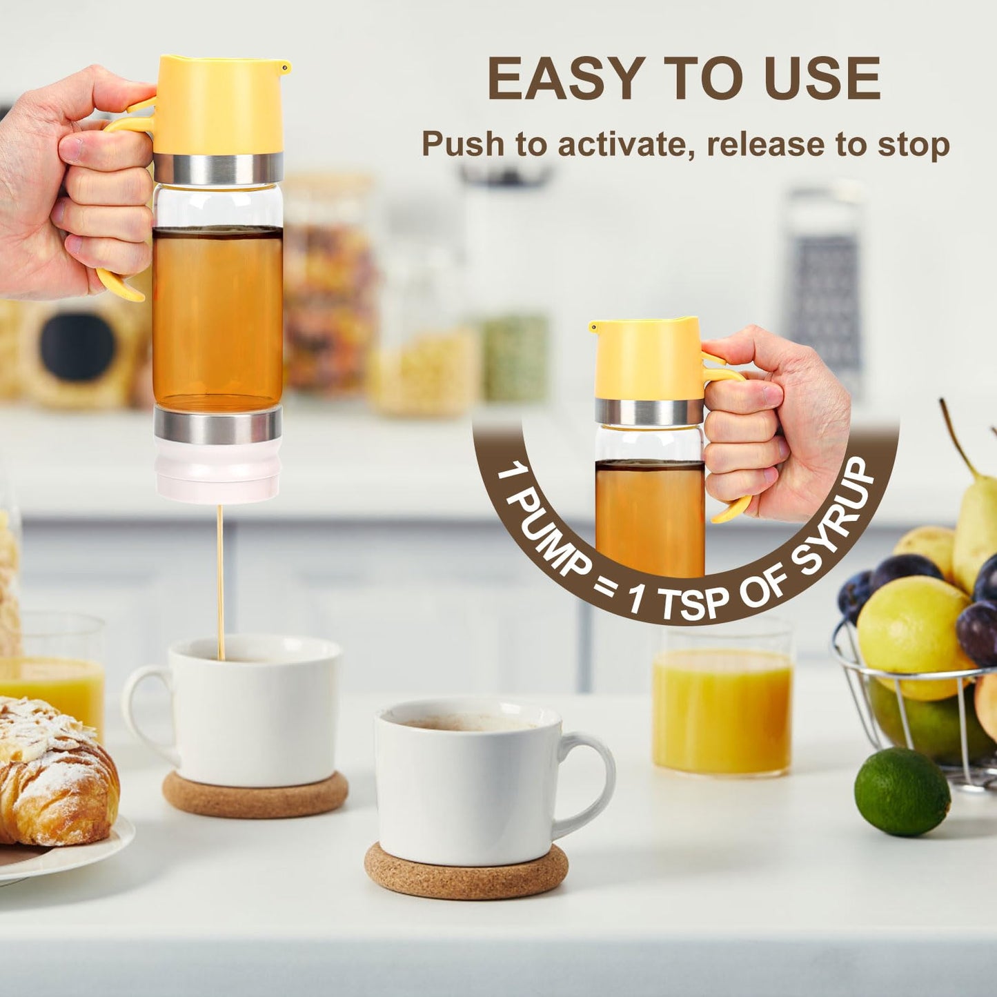💥SALE 50% OFF🍯✨9oz No-Drip Glass Honey & Syrup Dispenser