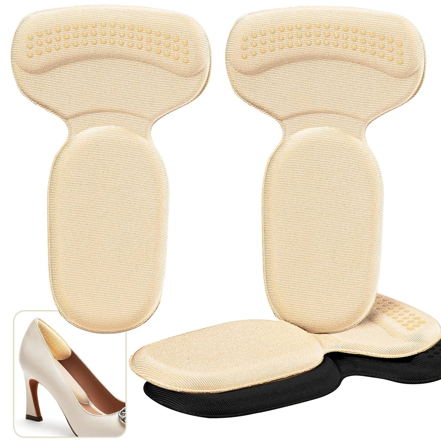 Plantillas Antideslizantes para Talón, Almohadillas Suaves Protectoras de Talón para Zapatos de Hombre y Mujer