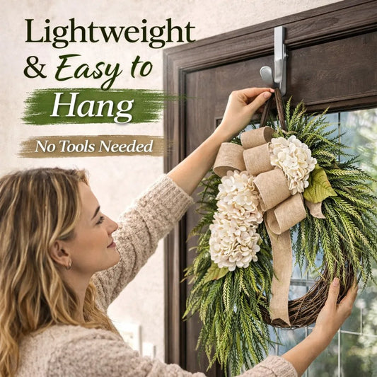 🎉🌸Handcrafted Hydrangea Wreath – The Perfect All-Season Front Door Decor