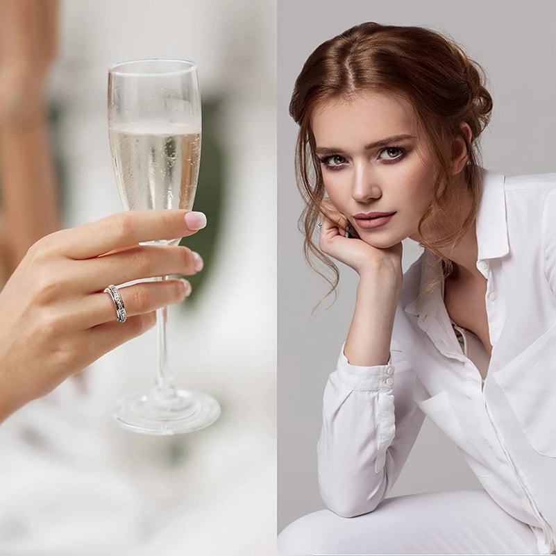 🎁Sparkling Spinning Ring, Relieves Anxiety, Symbolizes Vows & Luck, Waterproof & Fade-Resistant