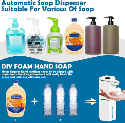 Automatic foaming soap dispenser