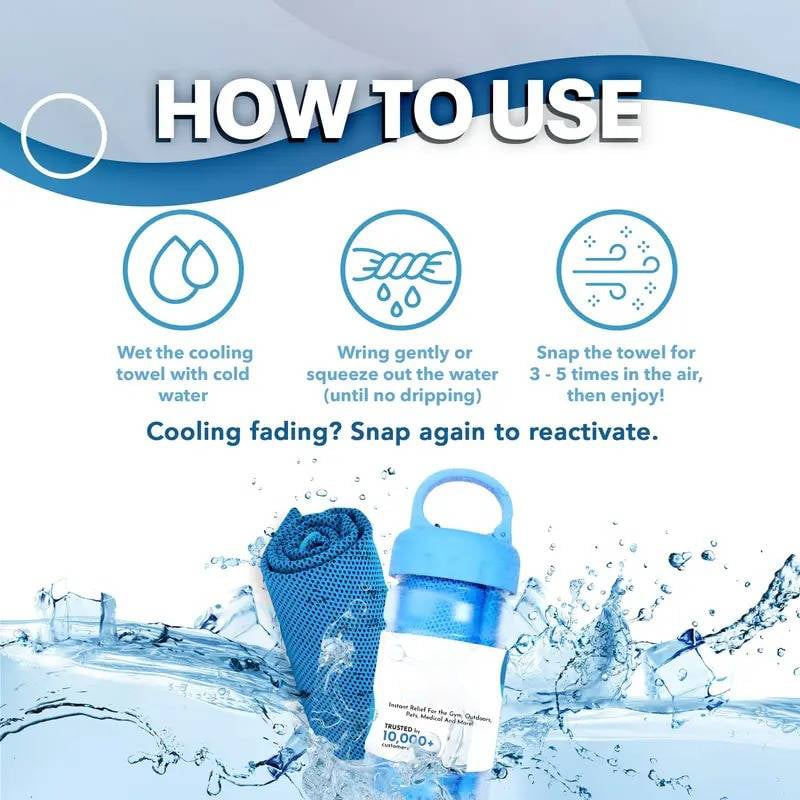 🎉BUY 1 GET 1 FREE🌞Cooling Bottle - Cold Sweat Towel You Can Use Anywhere, Anytime! Reusable Soft Absorbent Cooling Portable