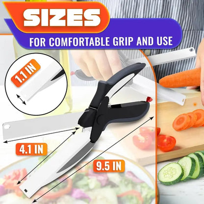 ✂️ 2-in-1 Kitchen Scissors with Built-in Cutting Board | All-in-One Cooking Helper