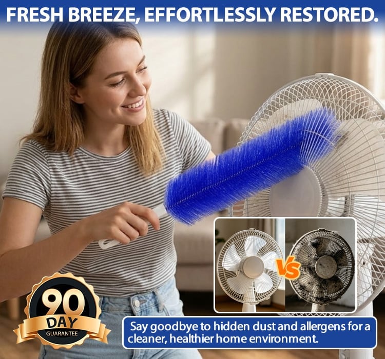 Fan cleaning brush