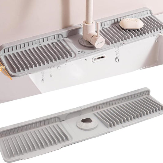 💖Alfombrilla para grifo de fregadero de cocina, protector antisalpicaduras plegable de silicona