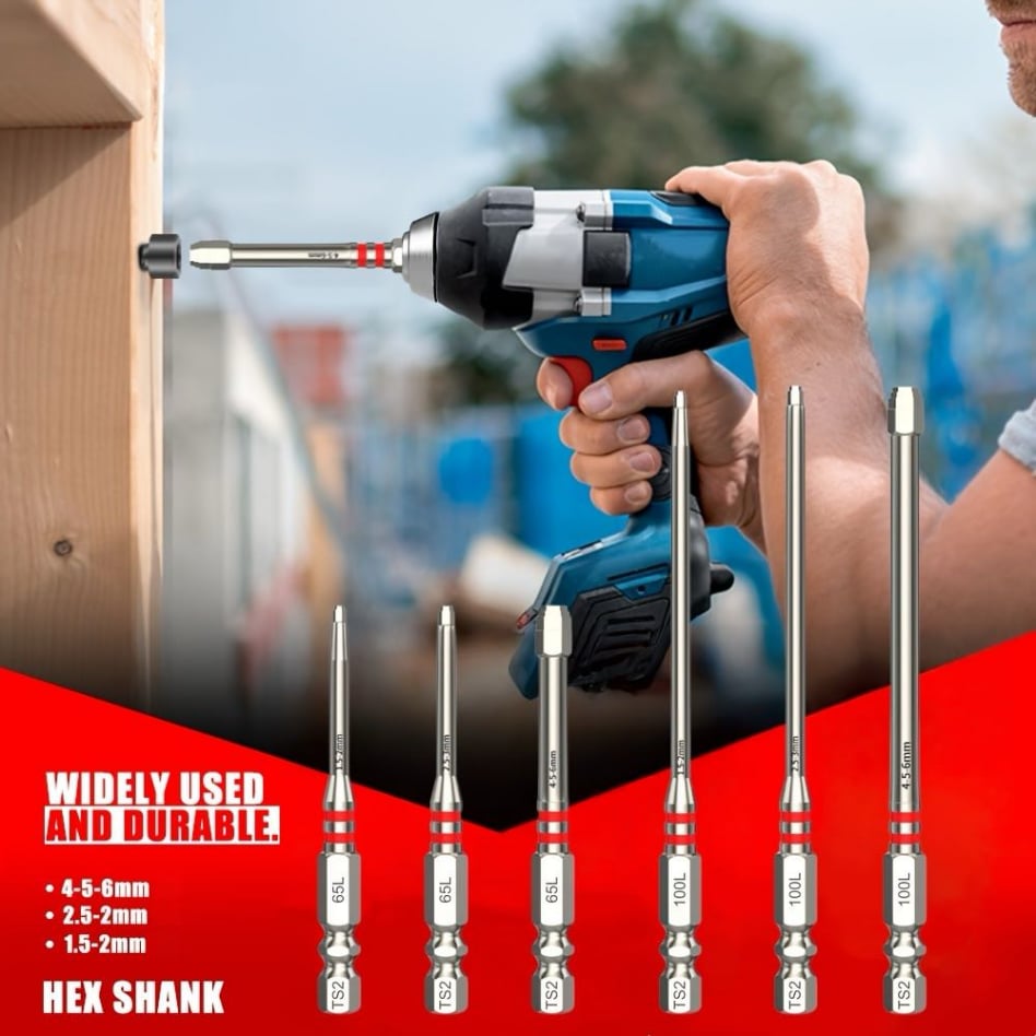 🥰 All-in-One Pagoda Hex Screwdriver Bit Set (6PCS)