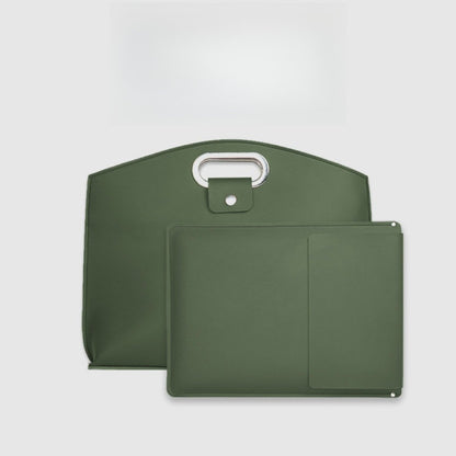 Bolsa de cuero impermeable para portátil de 14-16 pulgadas, 2 unidades, para mujer, tipo bolso de mano
