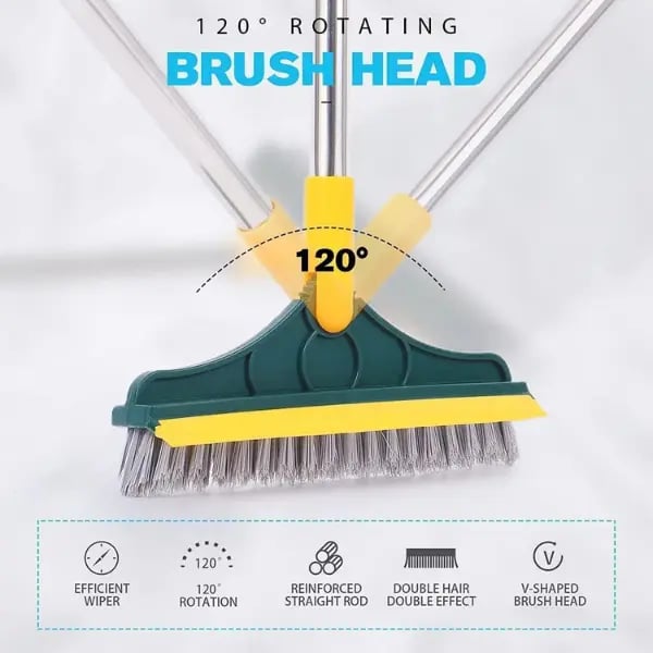 2-in-1 Scrubbing Brush | Corner Wiper | Flexible Head