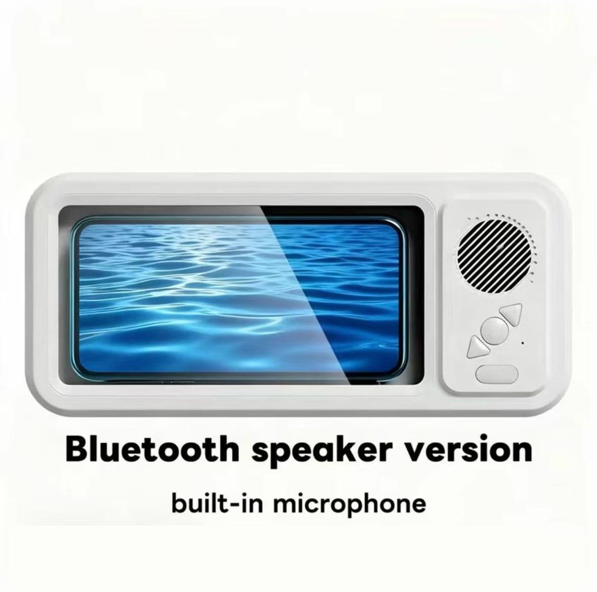 🔥Waterproof Bluetooth Shower Phone Holder - 480° Rotation with Speaker