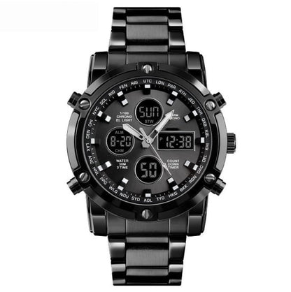 Reloj Militar Impermeable para Hombre – Analógico-Digital, Acero Inoxidable y Resistente a los Golpes 🛡️