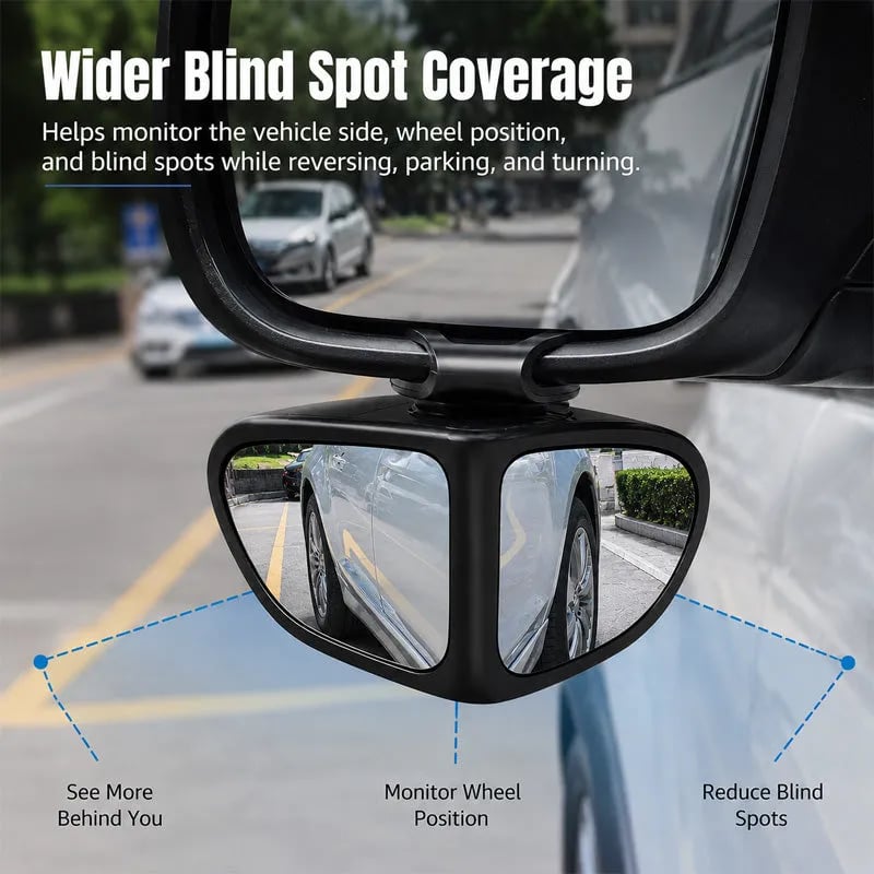 🎉🚗 360° Blind Spot Wide-Angle Rearview Mirror