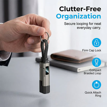 🔥HOT SALE 50% OFF🔥4-in-1 Digital Display Keychain Charging Cable