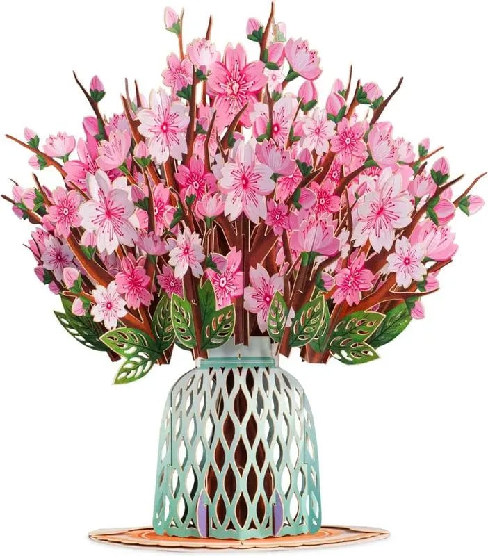 💌2-in-1 Gift & Décor for Every Moment🌸3D Flower Bouquet Pop Up Card