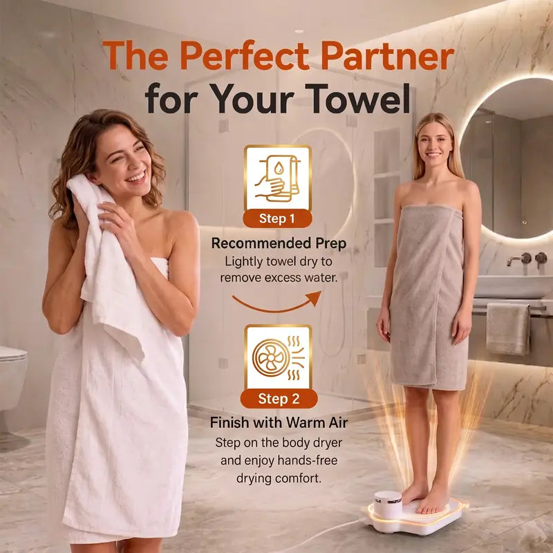 Full Body Dryer - Waterproof Bathroom Appliance, Warm & Cool Air, Express Dry After Shower