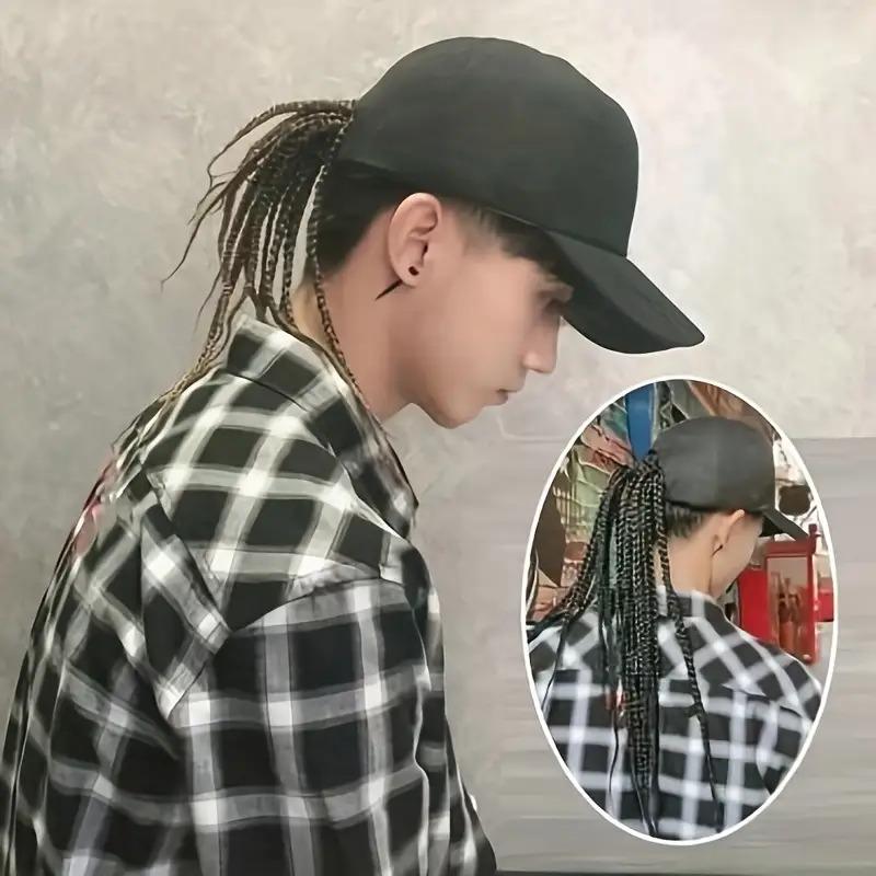 Braided Wig Baseball Cap – Snapback Hat with Attached Dreadlock Braids