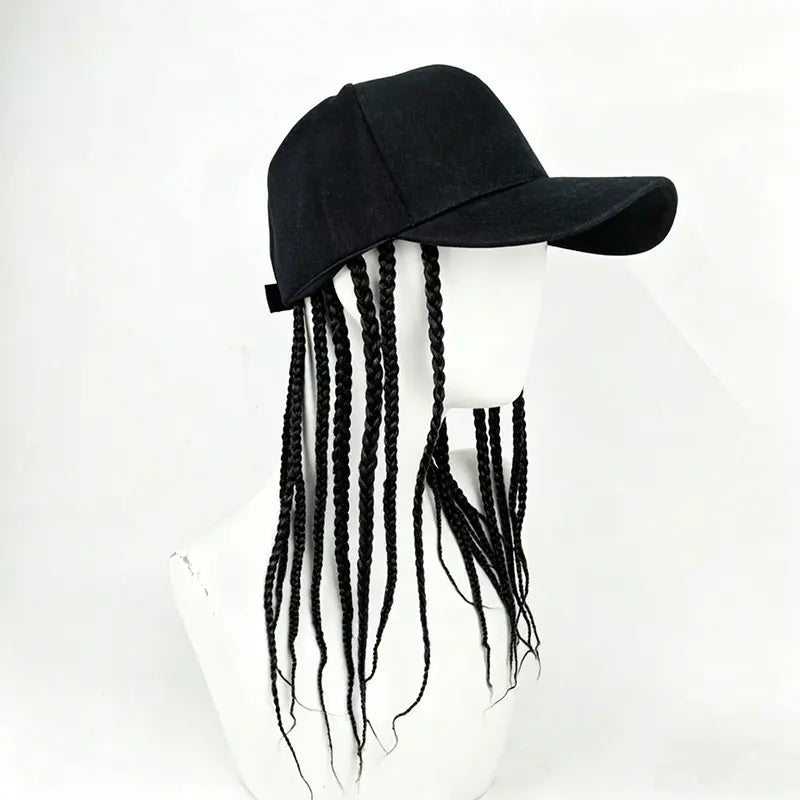 Braided Wig Baseball Cap – Snapback Hat with Attached Dreadlock Braids