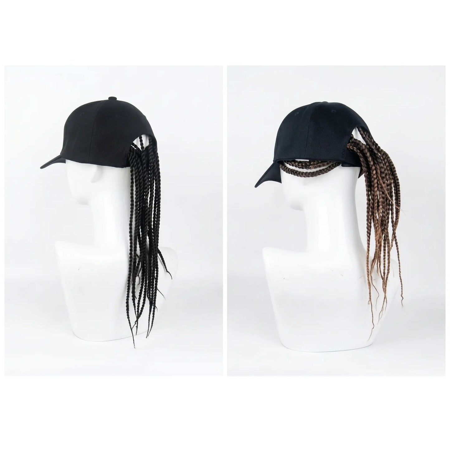 Braided Wig Baseball Cap – Snapback Hat with Attached Dreadlock Braids