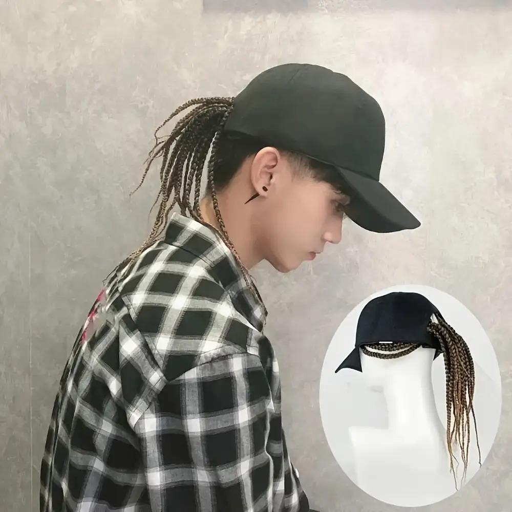 Braided Wig Baseball Cap – Snapback Hat with Attached Dreadlock Braids