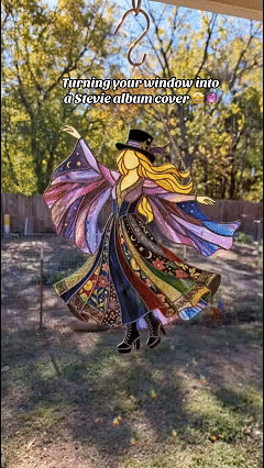 💥💃🤘 Handmade Stained Glass Spinning Suncatcher