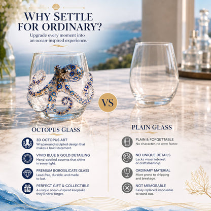 🔥HOT SALE🔥🌊Artisanal Blue Ringed Octopus Glassware