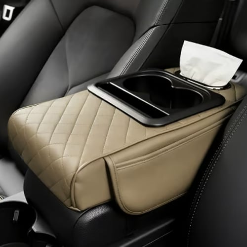Multifunctional PU Leather Car Armrest Box Mat