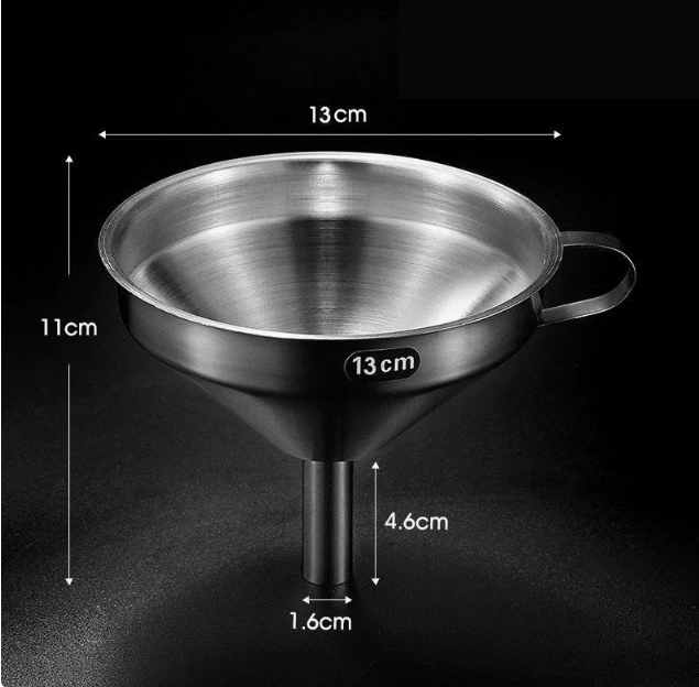 304 Stainless Steel Multi Size Kitchen Funnel Set with Filter
