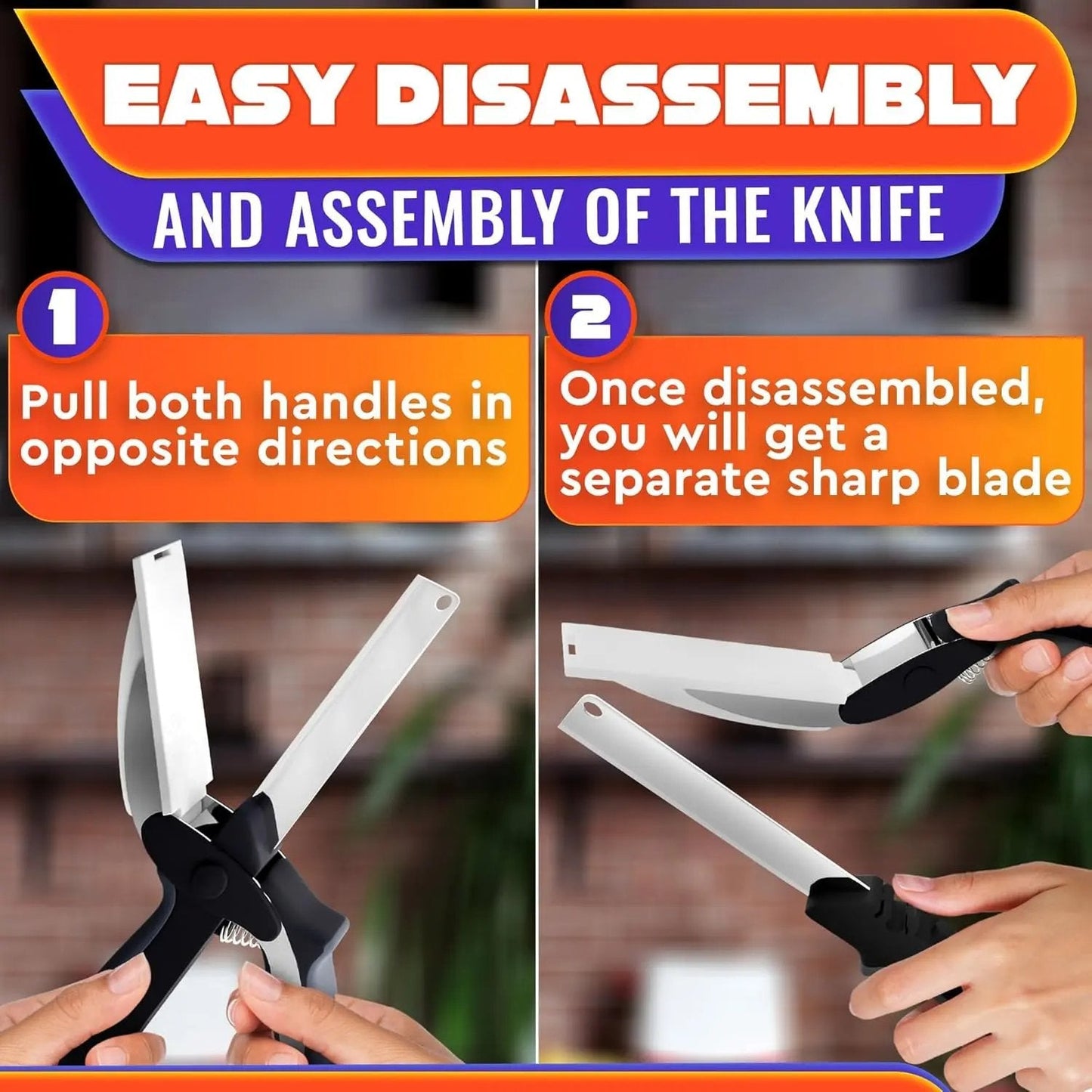 ✂️ 2-in-1 Kitchen Scissors with Built-in Cutting Board | All-in-One Cooking Helper