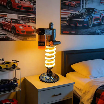 Inspired Suspension Shock Absorber Lamp - Adjustable LED Light for Gamers & Car Enthusiasts