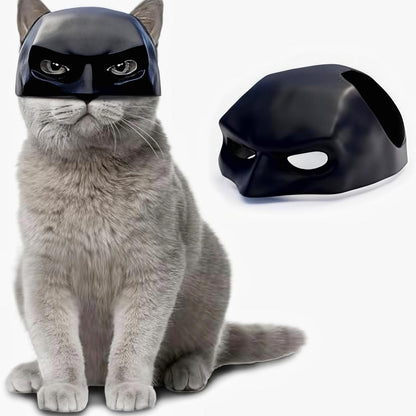 🎭Black Bat Cat Mask🐈 – Handmade Superhero Cosplay for Indoor Cats