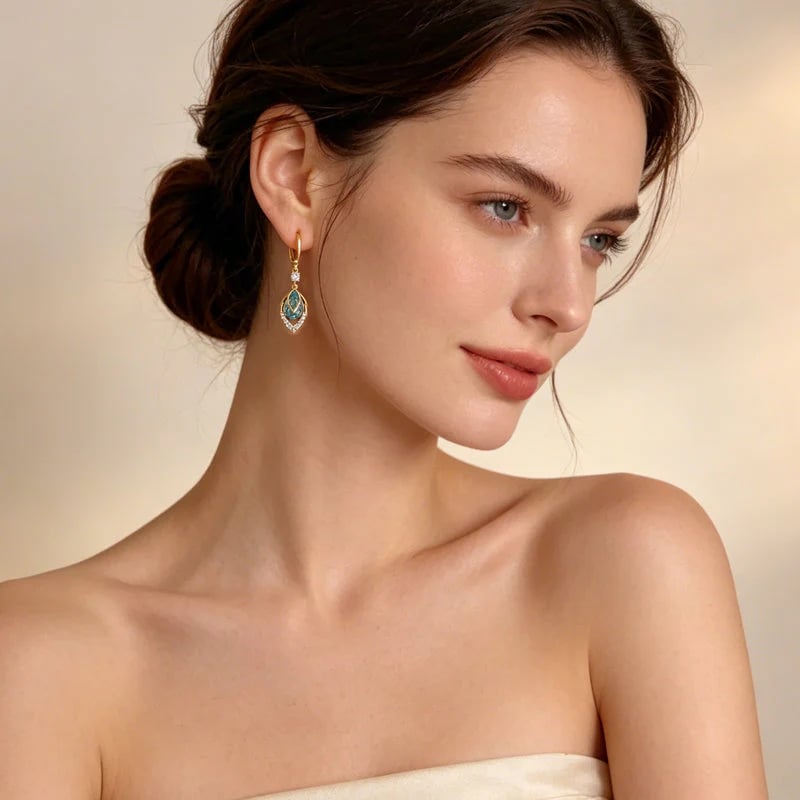 ⏳Limited-time ⏰Sky Blue Drop Dangle Hoop Earrings💧💍